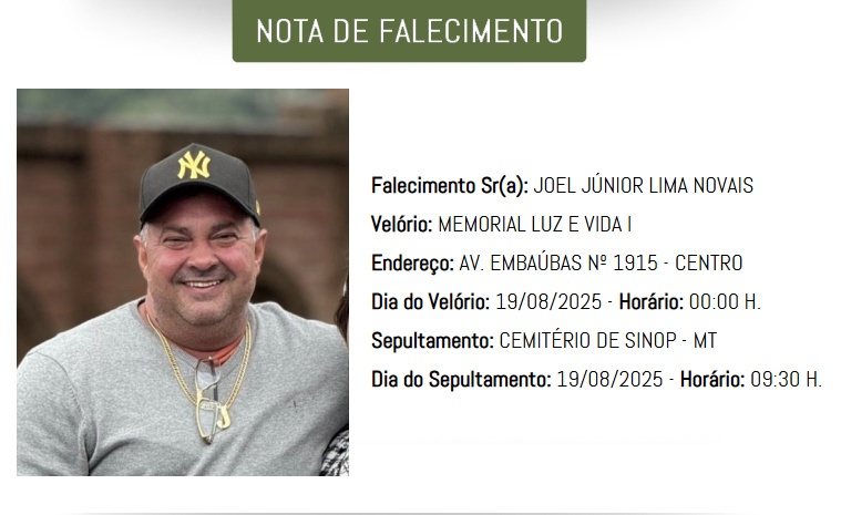 Nota de Falecimento