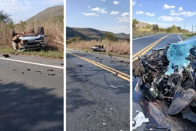 Colisão entre carro e picape mata motorista e fere prefeita de Barão de Melgaço