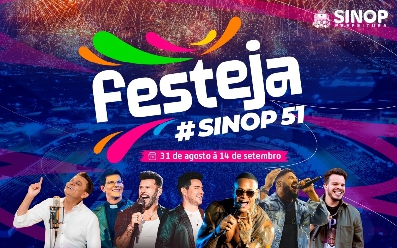 Festeja Sinop: Confira programação institucional do aniversário de 51 anos
