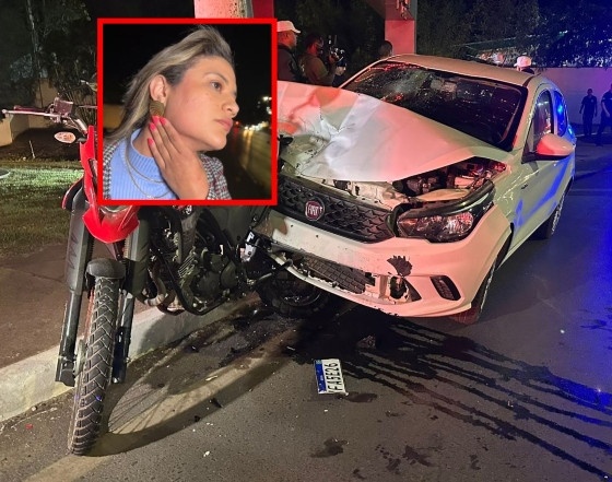Homem bate carro e dá soco no rosto da jornalista Angélica Gomes, da TV Vila Real