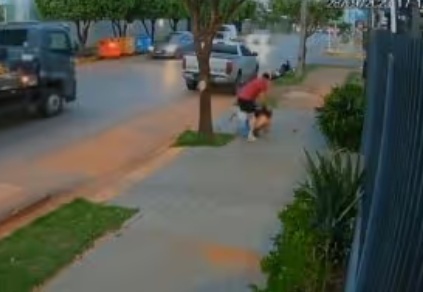 Empresário é filmado agredindo mulher em via pública de Mato Grosso; polícia investiga caso