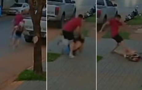 Mãe pediu medida protetiva contra empresário 2 semanas antes da filha ser agredida na rua por ele em MT