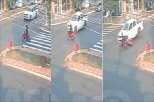 Motorista fura sinal vermelho e atropela grávida em MT