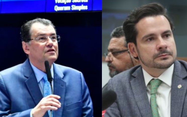 Real Time: Eduardo Braga e Alberto Neto aparecem à frente ao Senado no AM