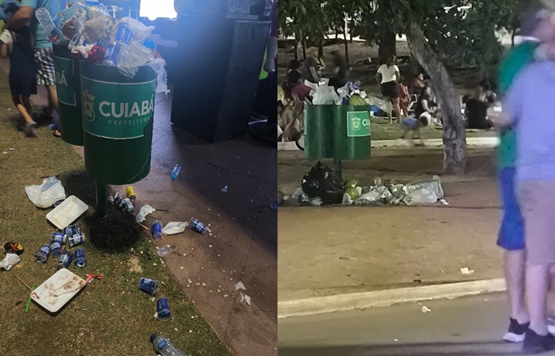 Evento do Sesi-MT deixa rastro de sujeira e lixo no Parque das Águas