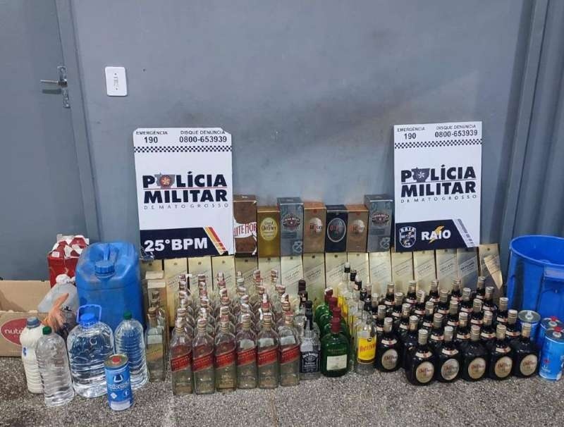 Fábrica clandestina em Várzea Grande batizava whisky com etanol e solvente