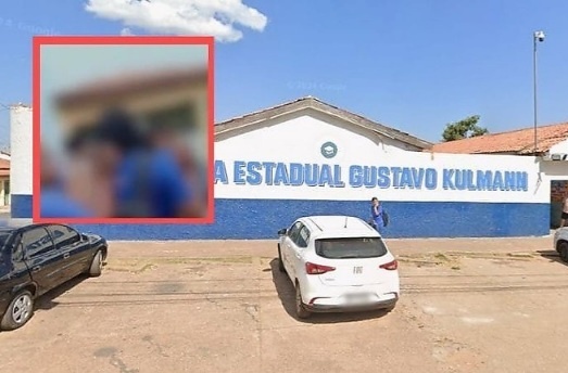 Cinco espancam colega na porta de escola em MT