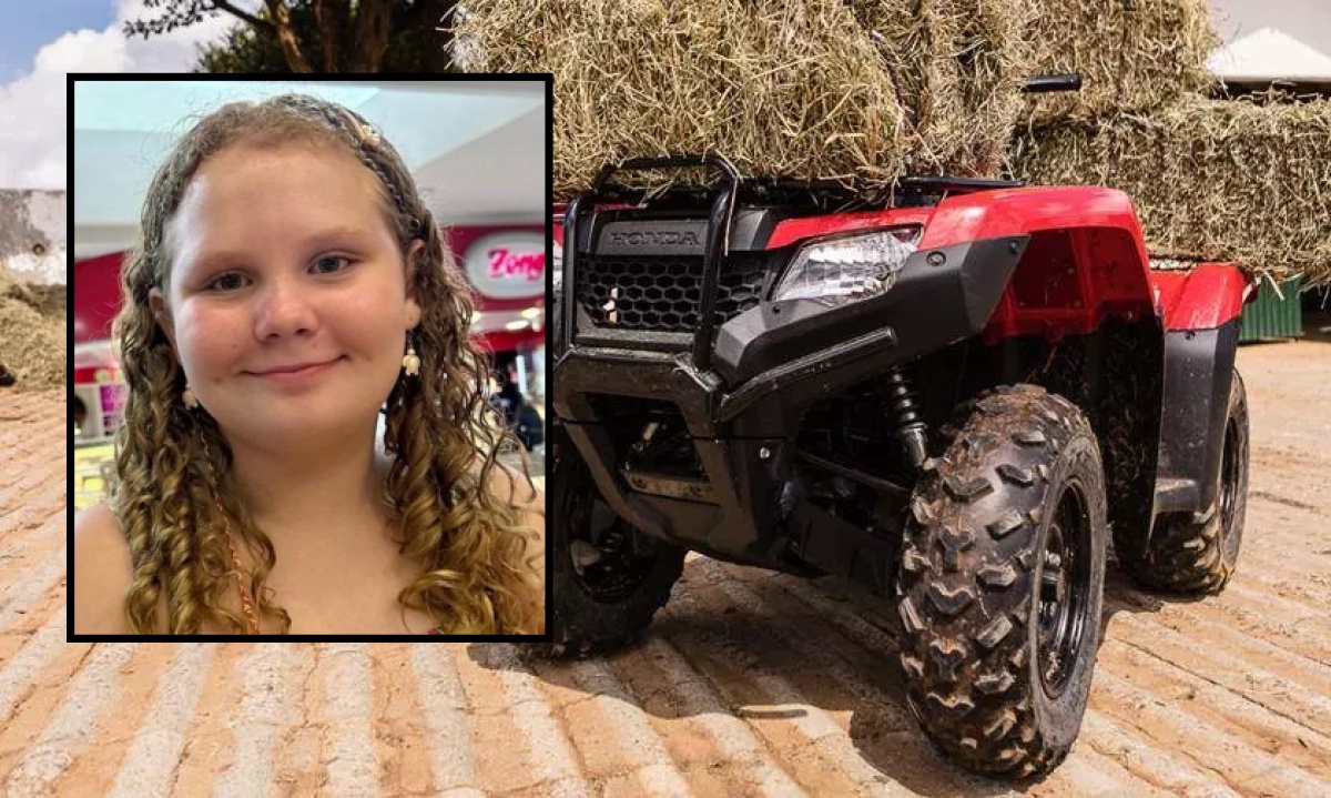 Menina de 10 anos morre em acidente com quadriciclo em fazenda do nortão