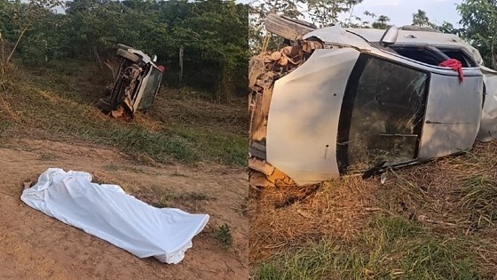 Carro capota, tomba e mata menina de 15 anos em MT