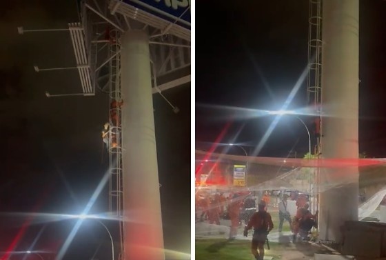Após 14 horas, homem é resgatado de caixa d’água em supermercado