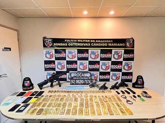 Policiais são presos com mais de 70 kg de ouro no Amazonas