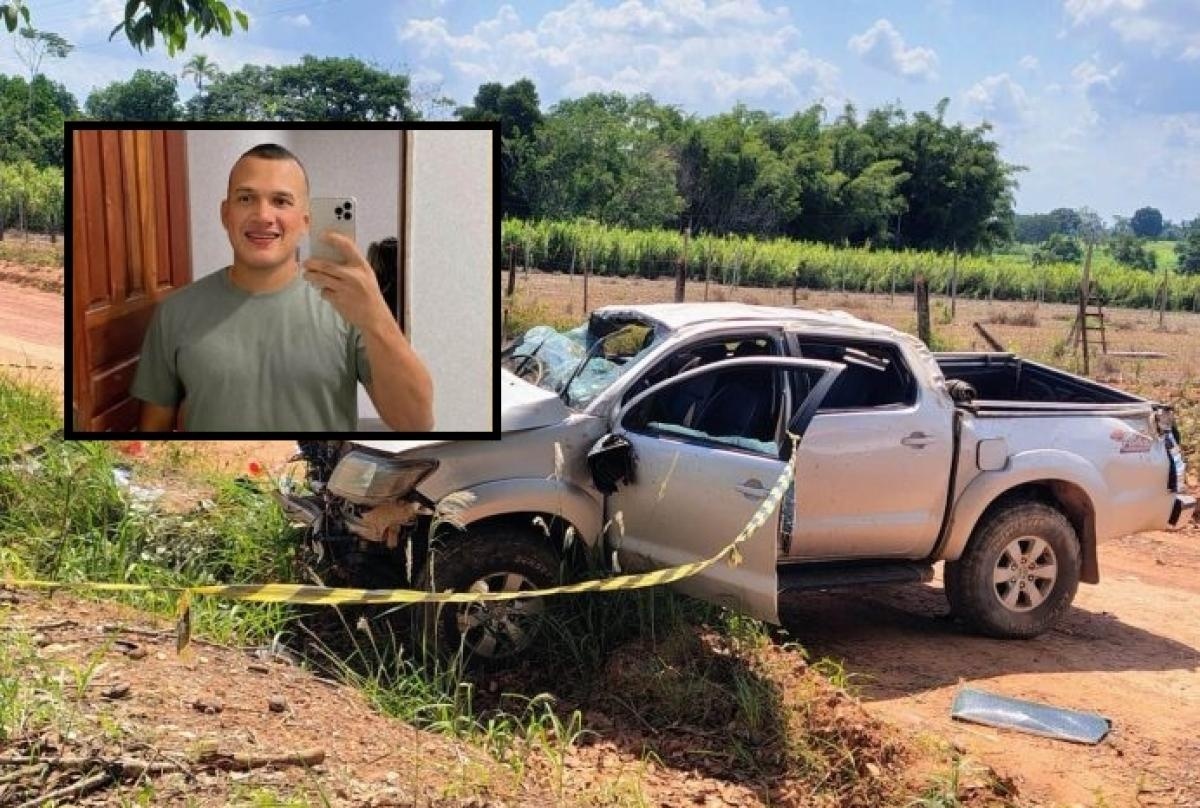 Hilux com 4 pessoas capota em rodovia; homem é arremessado e morre