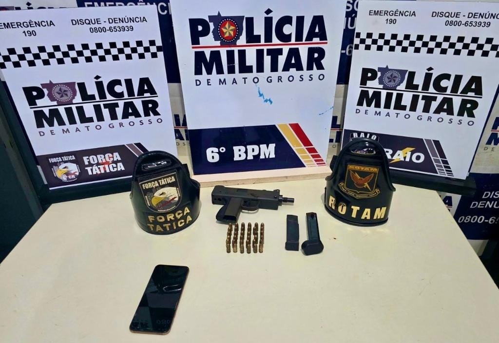 PM frustra plano de homicídio e apreende adolescentes faccionados com submetralhadora