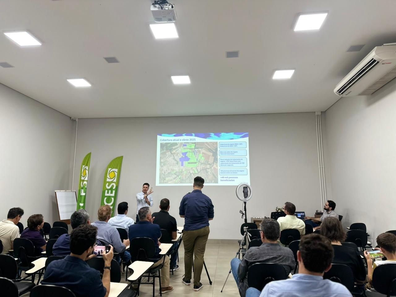 Águas de Sinop dialoga com empresários sobre o avanço das obras da rede de esgoto no município
