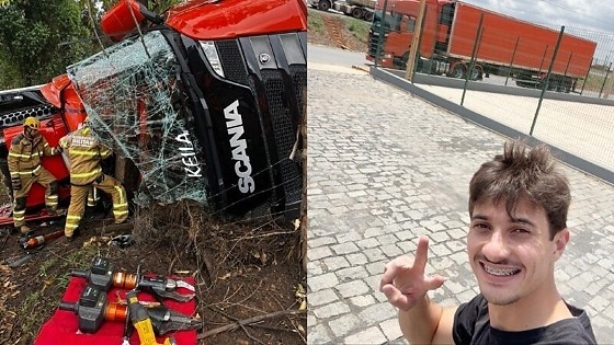 Caminhoneiro influenciador de 24 anos morre em acidente na BR