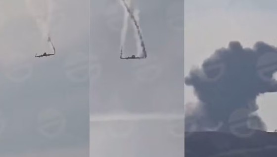 Avião militar desintegra no ar antes de cair com 20 pessoas