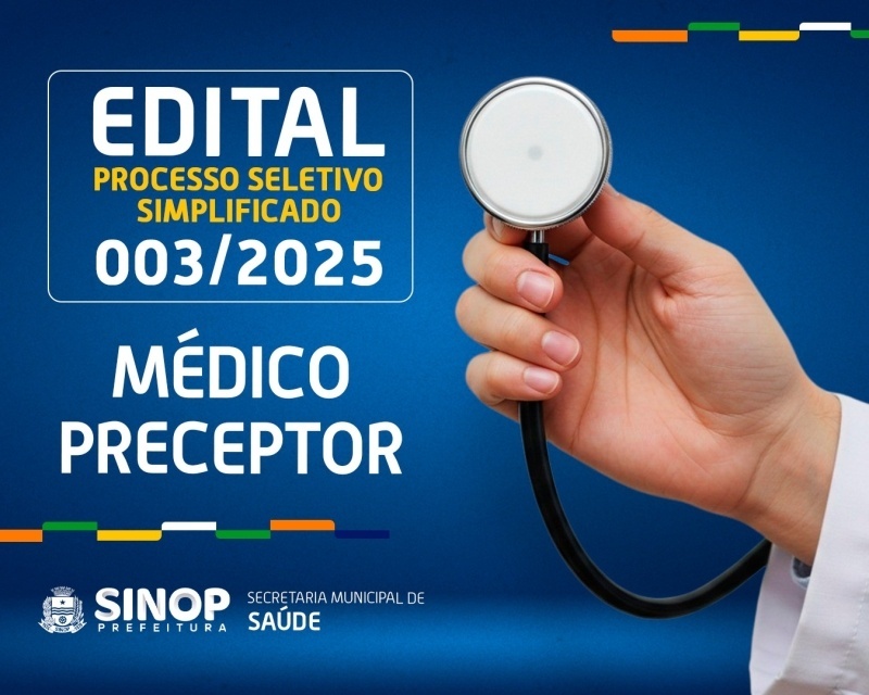 Prefeitura de Sinop lança processo seletivo simplificado para médicos clínicos gerais