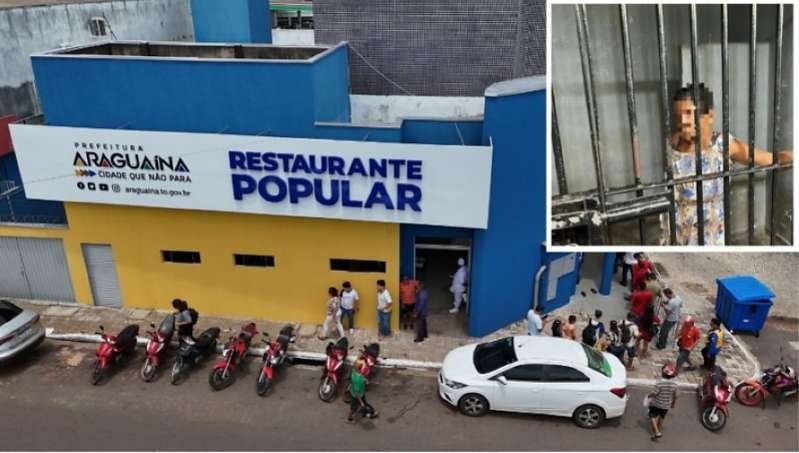 Mulher tenta esfaquear pessoas no restaurante popular em Várzea Grande e acaba presa