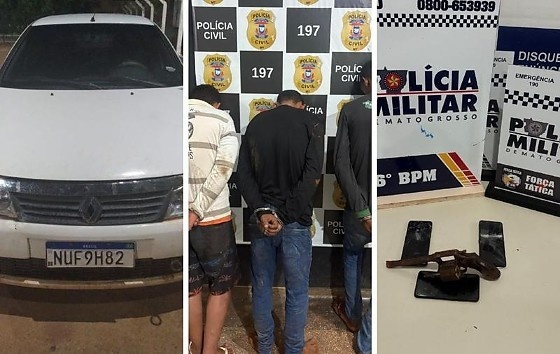 Trio é preso após invadir casa e tentar matar rivais em MT