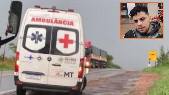 Caminhão perde freio, invade contramão e mata jovem de 25 anos em MT