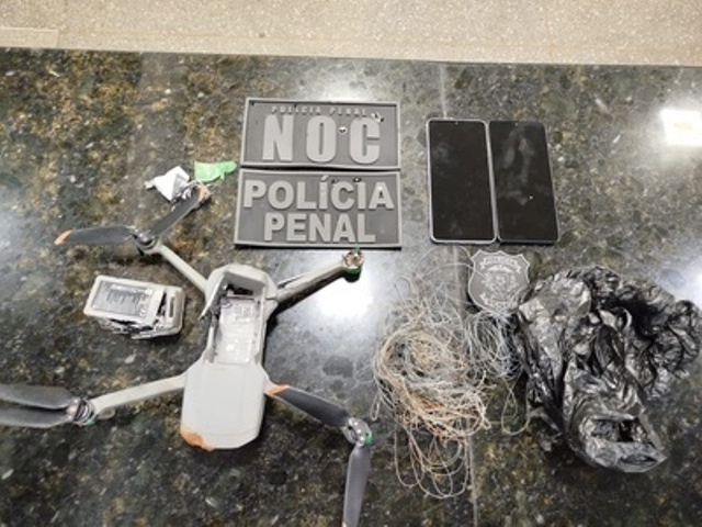PM prende dupla que tentava enviar celular à Penitenciária de Sinop usando drone