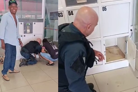 Menino de 3 anos fica preso em armário de agência bancária