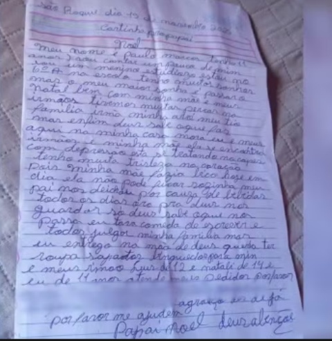 Menino pede saúde para mãe com depressão em cartinha para o Papai Noel: 'Ela é tudo que eu tenho'