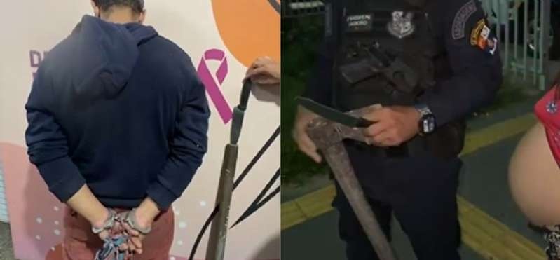 Marido tenta matar esposa com machado no aniversário do filho do casal