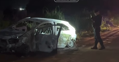 Homem é encontrado carbonizado dentro de carro incendiado na estrada Adalgisa, em Sinop