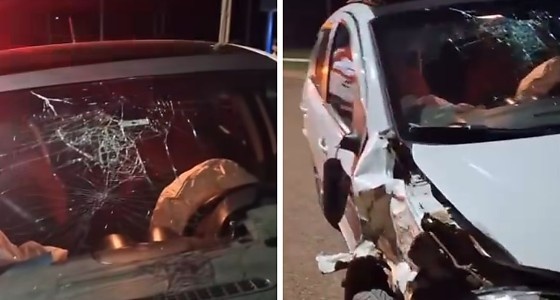 Motorista bêbado dorme no volante e bate em carreta parada