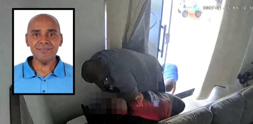 Câmera flagra professor tentando matar a ex-companheira enforcada em MT