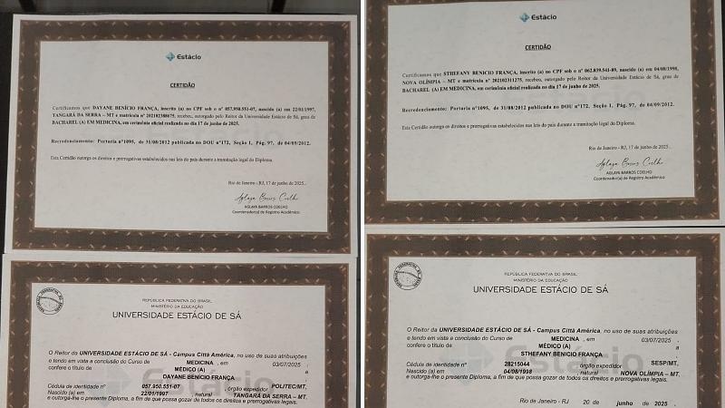 Irmãs são presas ao tentarem obter registro de medicina com diplomas falsos