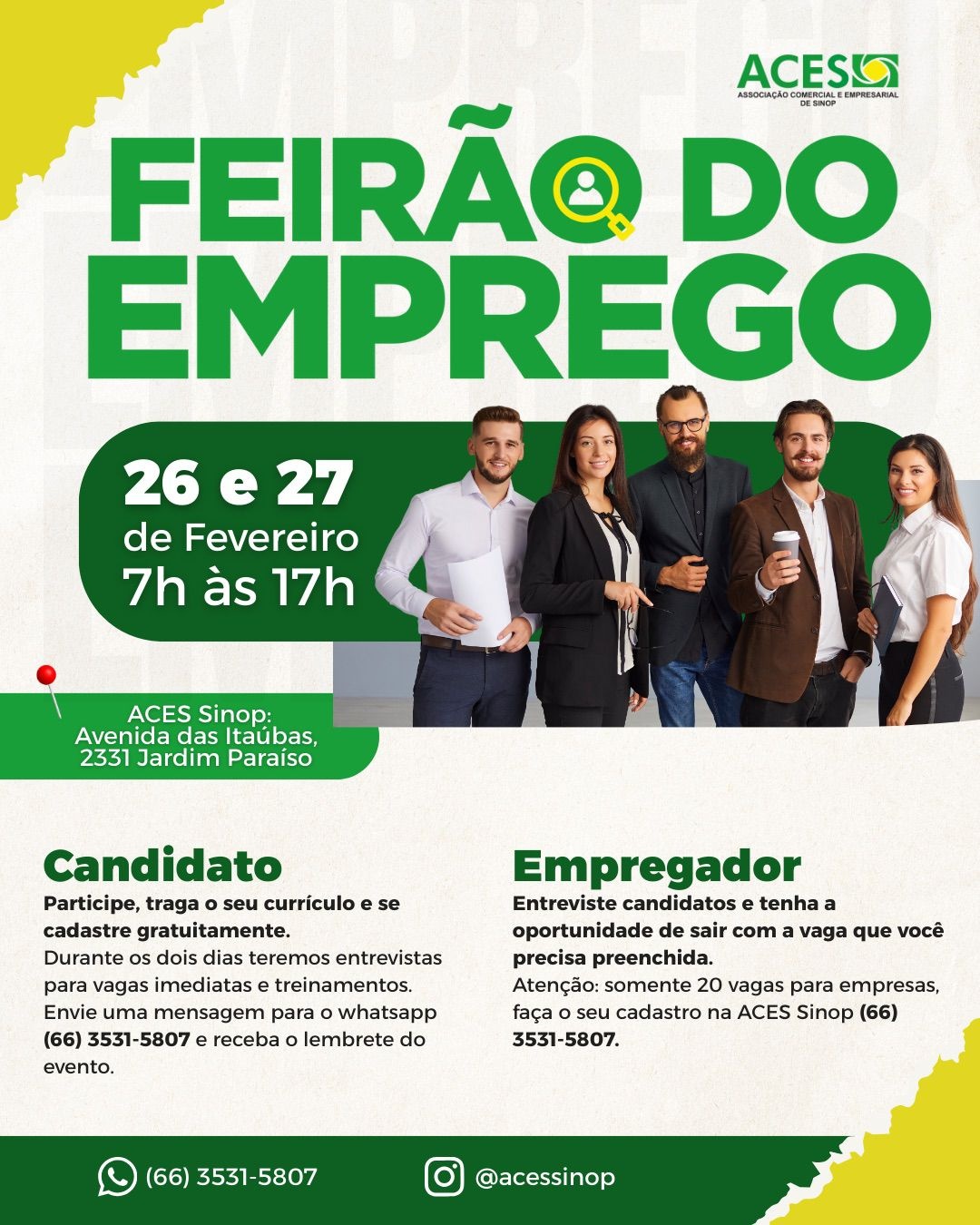 Feirão de Empregos oferece entrevistas e contratações imediatas