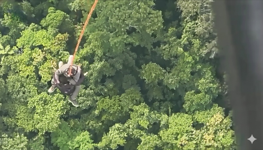 Ciopaer e Bombeiros resgatam vítima perdida há três dias na Floresta Amazônica