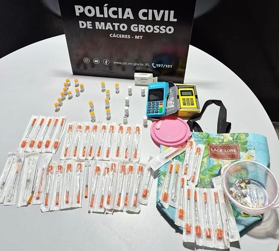 Polícia apreende R$ 10 mil em canetas de Monjauro adulteradas em Cáceres