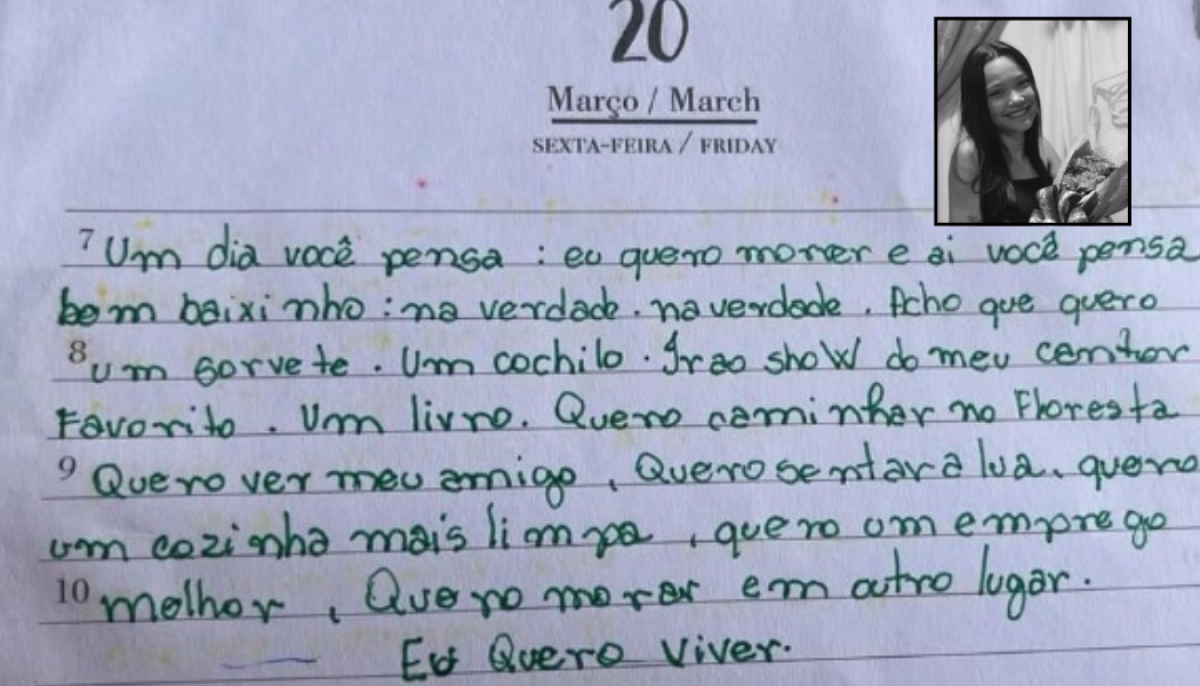 Cartas de jovem morta por maníaco emocionam e revelam sonhos interrompidos; 'eu quero viver'