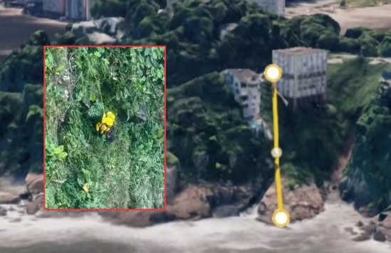Homem se joga de precipício de quase 90 metros para escapar de ataque de abelhas