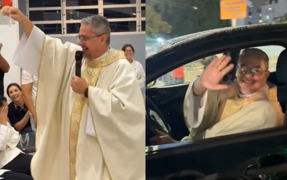 Padre ganha carro em rifa da própria paróquia em SC e resultado repercute nas redes