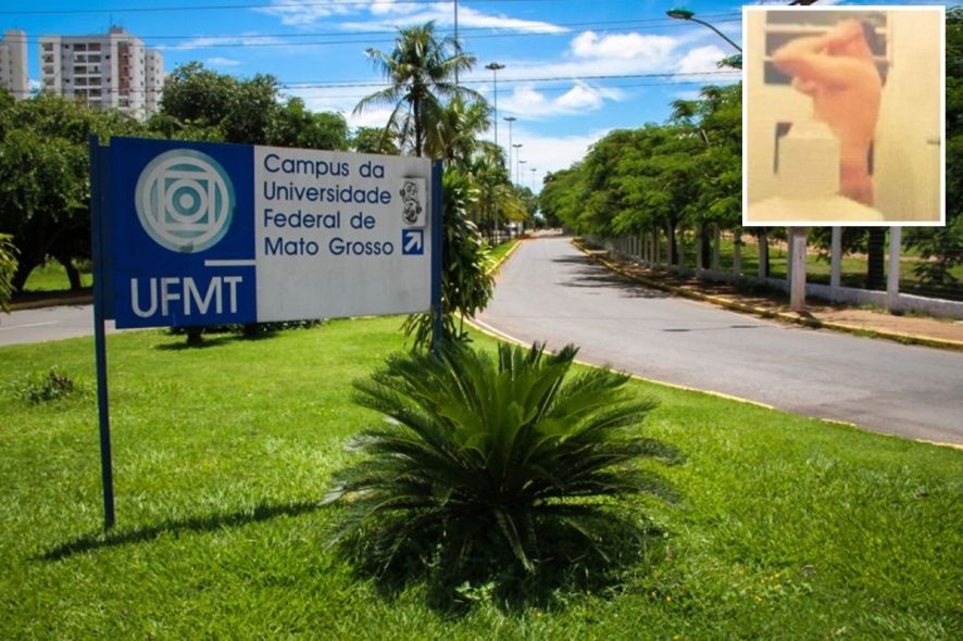 Professor aparece nu durante reunião online da UFMT