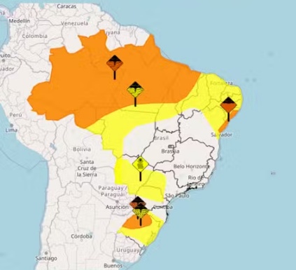 Temporais atingem boa parte do país nesta quinta-feira; veja a previsão