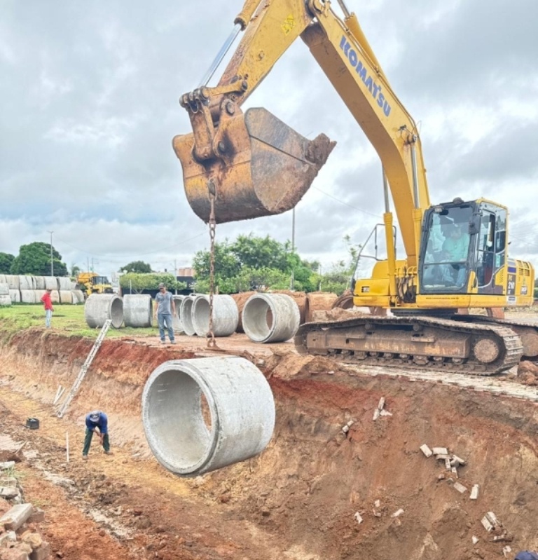Prefeitura de Sinop inicia nova obra estruturante na rede de drenagem nda Avenida das Palmeiras
