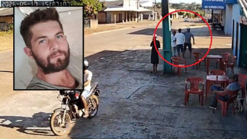 Açougueiro mata homem com facada no pescoço em frente a bar em Marcelândia; veja vídeo