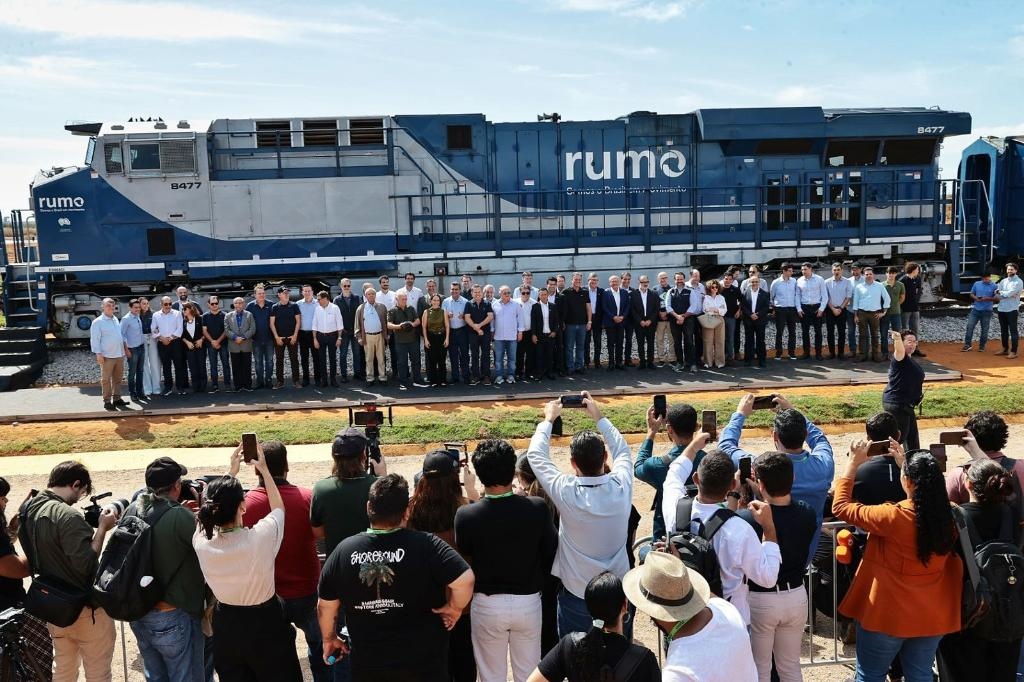Governo de MT e Rumo inauguram 1º trecho da Ferrovia Estadual