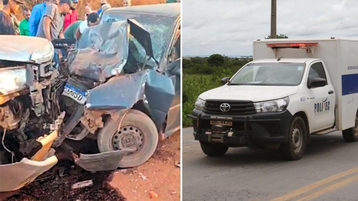 Jovens morrem em batida frontal entre Gol e caminhonete