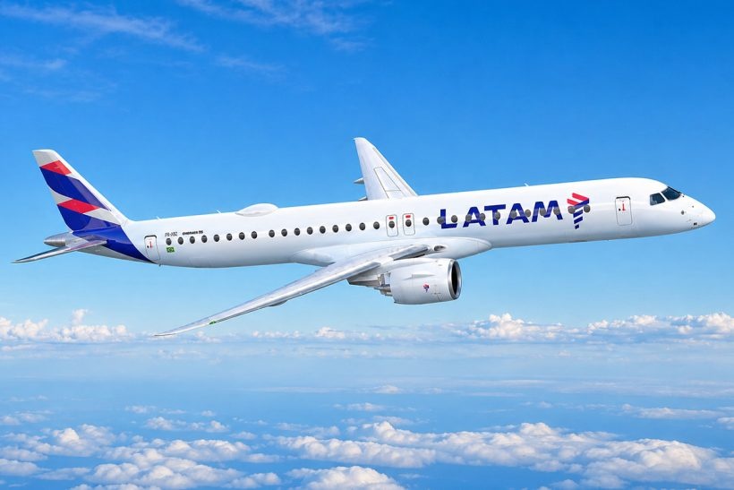 Latam anuncia novas rotas no Brasil com aviões Embraer E195-E2